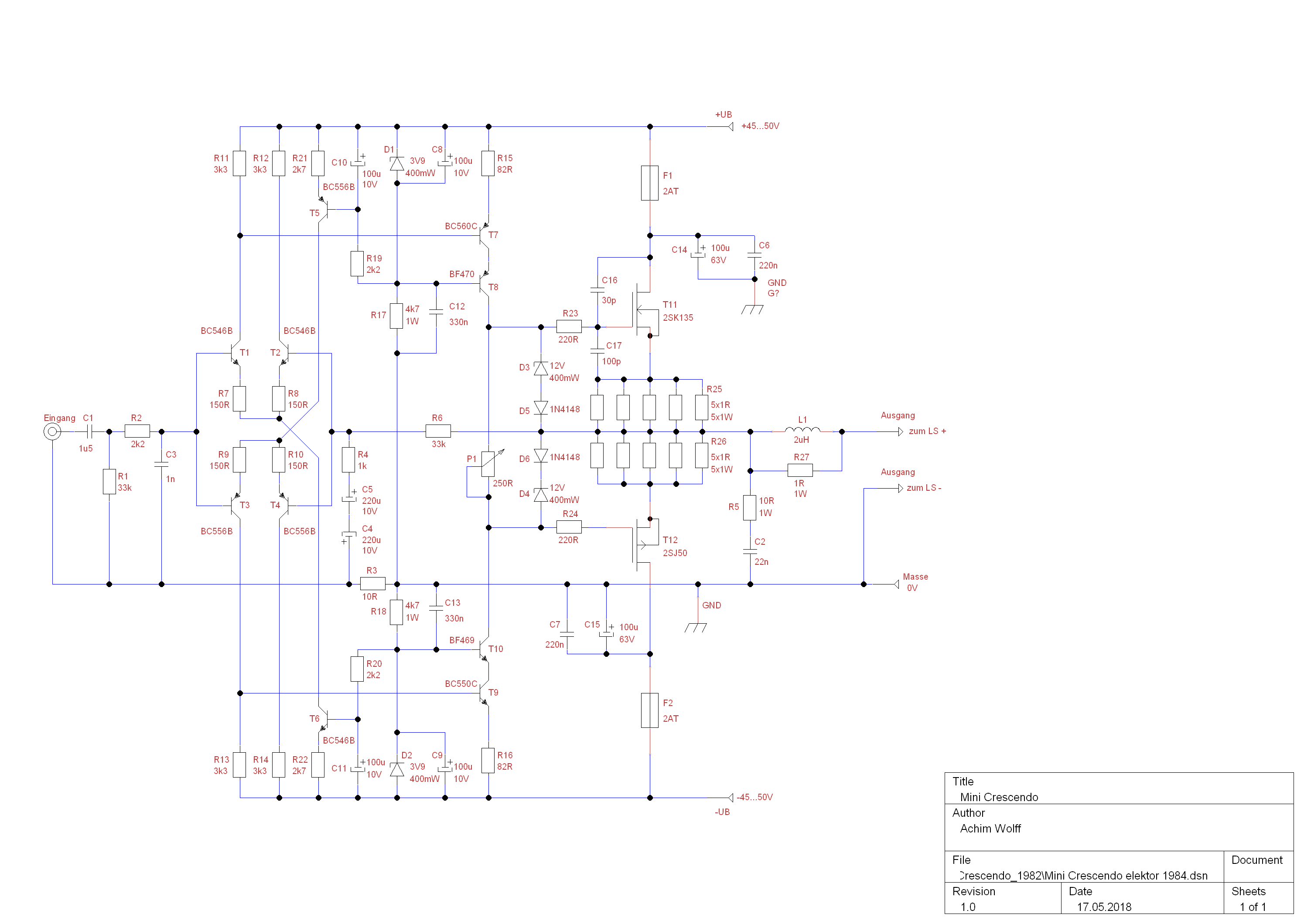 Schaltplan Mini-Crescendo
